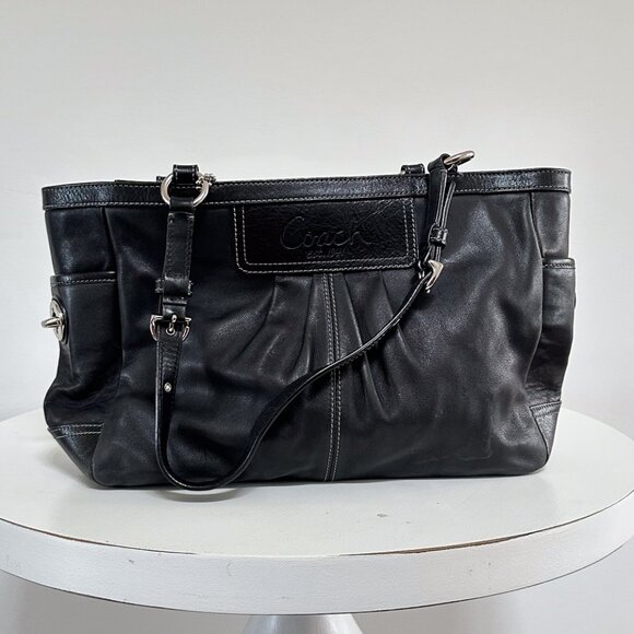 Vintage Coach Soft Black Leather Purse F13759 - Picture 1 of 8